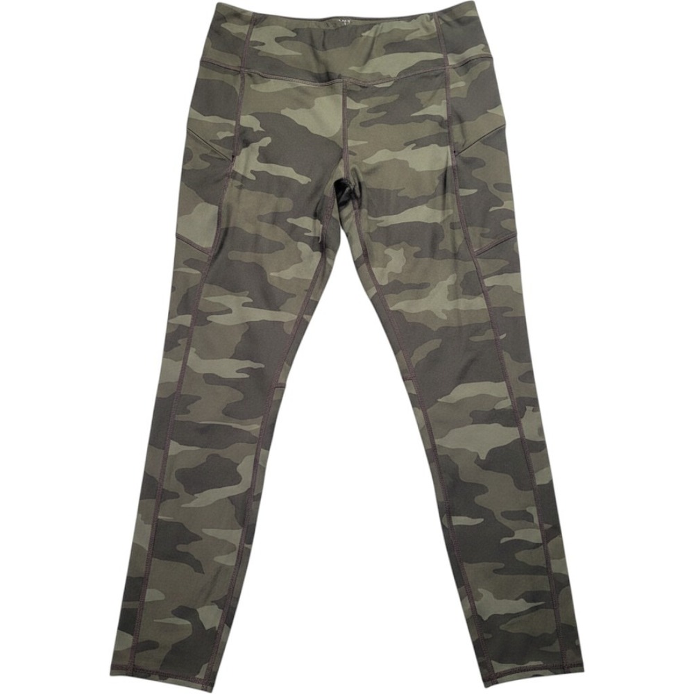 Athleta Ultimate Stash Pocket 7/8 Leggings Camo Green Size Medium Running